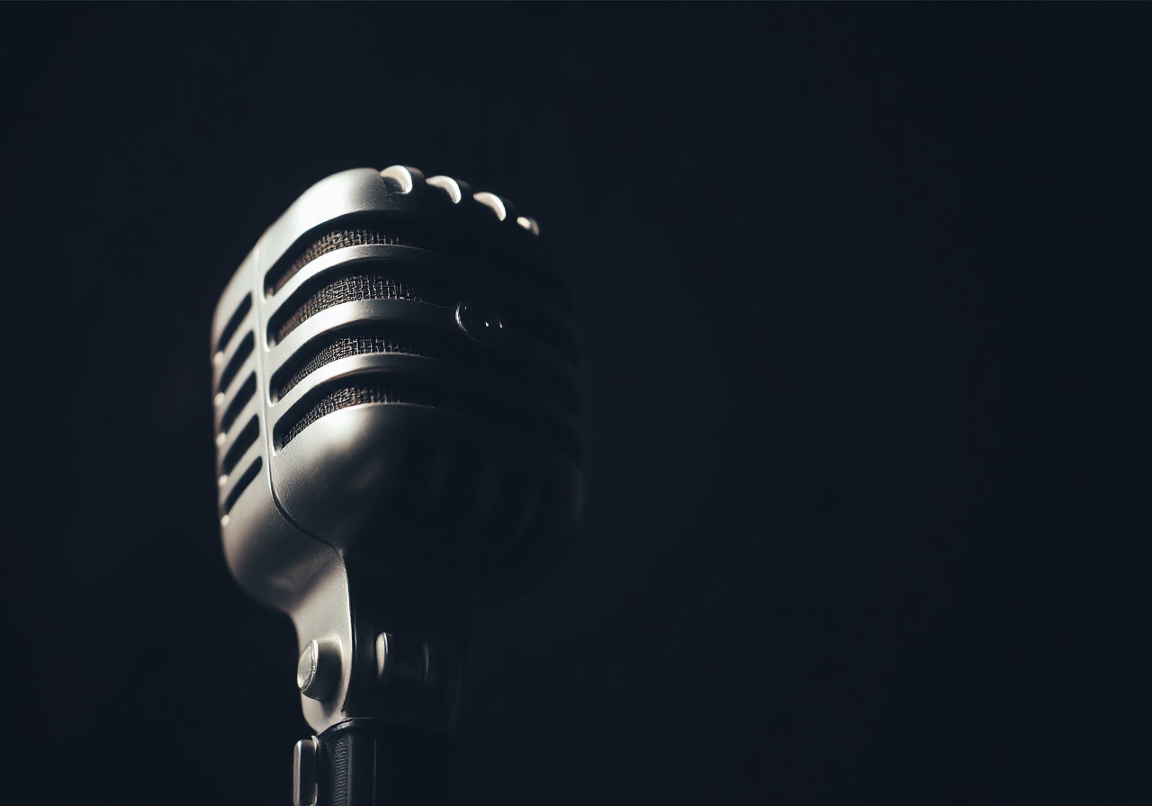 Крупный план микрофона Voxly